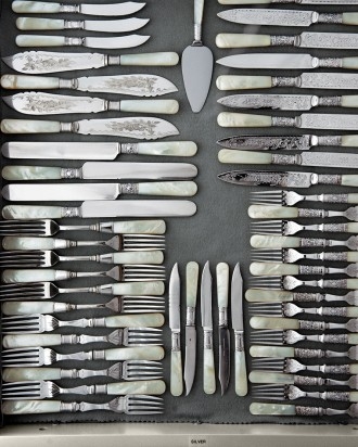 Storing silver flatware