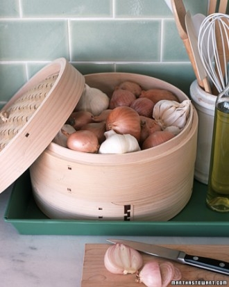 Steamer storage bin
