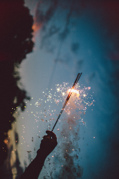 Sparklers in the dark Sparklers in the dark