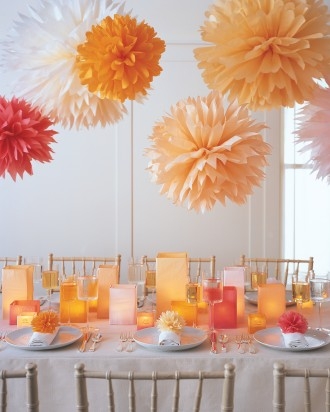 Tissue paper pom poms Tissue paper pom poms