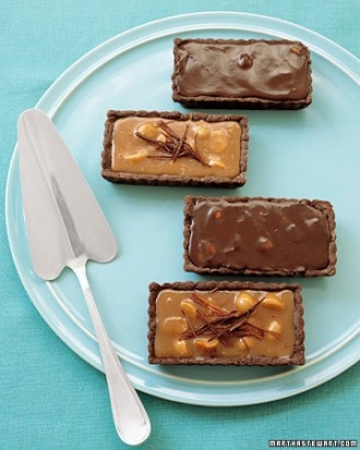 Chocolate macadamia tartlets
