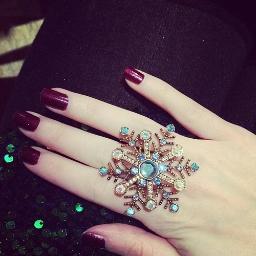 Snowflake crystal ring Snowflake crystal ring