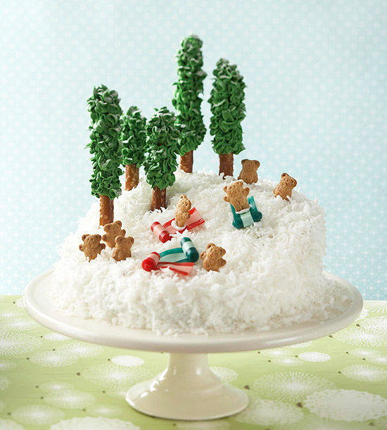 Sledding party cake
