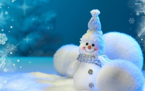 Snowman and snowballs