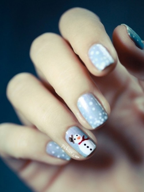 Snowman nails Snowman nails