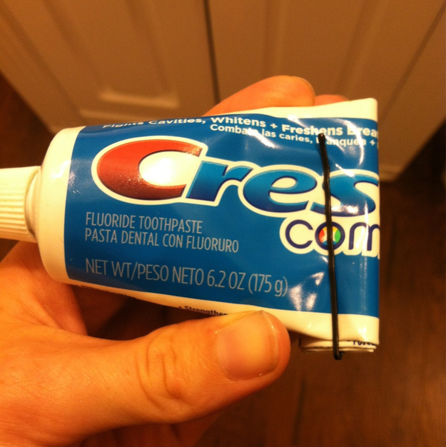 Use bobby pins to get out toothpaste