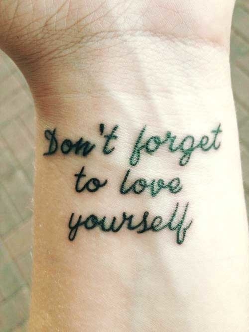 Dont forget to love yourself
