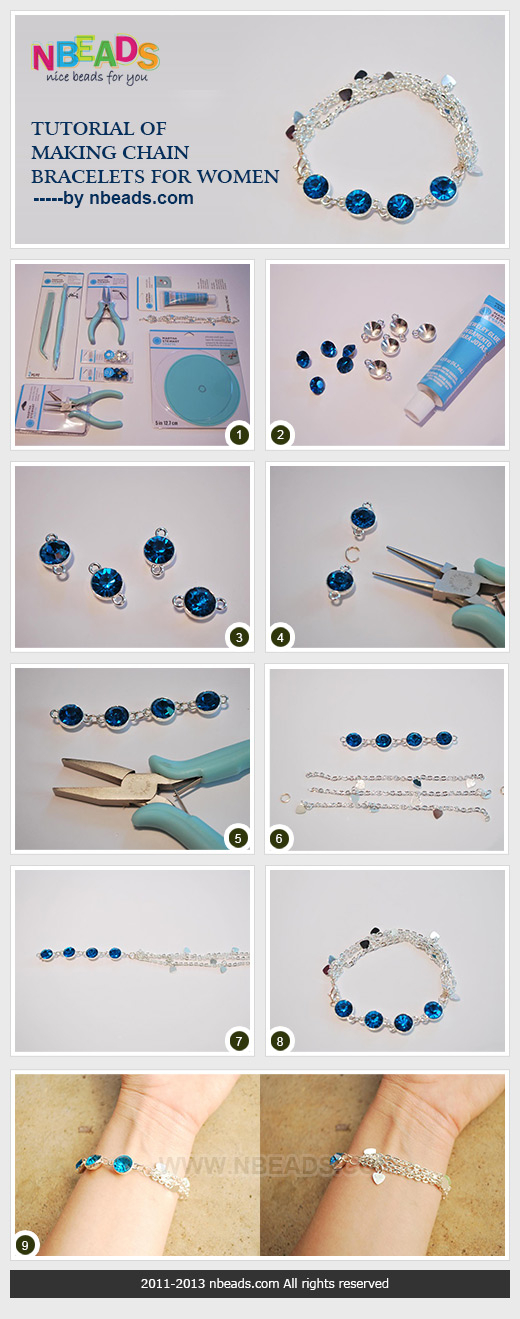 Tutorial of Making Chain Bracelets for Women