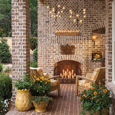 Candle lit porch