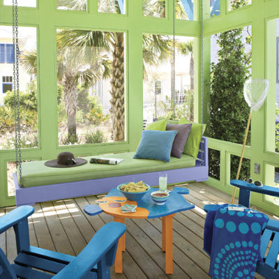 Colorful coastal porch Colorful coastal porch