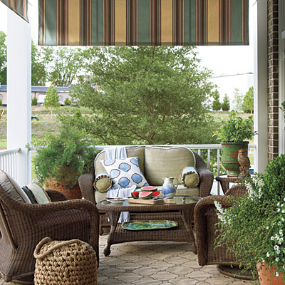 Cozy side porch