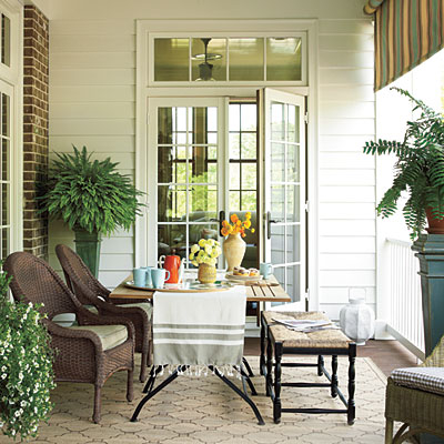 Gracious side porch Gracious side porch