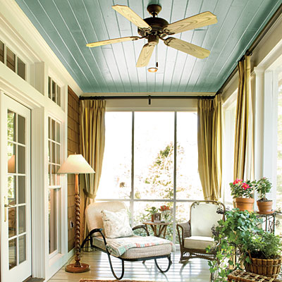 Historic blue porch