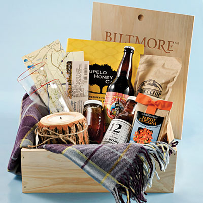 Asheville inspired welcome basket