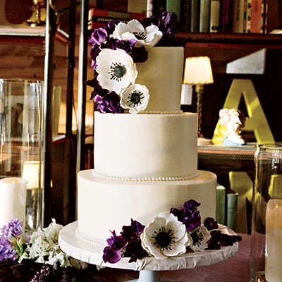Sugared anemones wedding cake Sugared anemones wedding cake