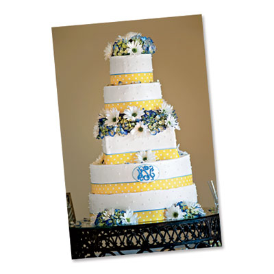 Polka dot wedding cake
