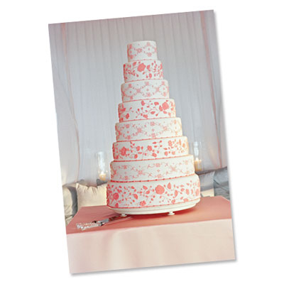 Eight tier wedding cake