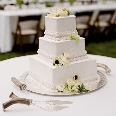Square wedding cake Square wedding cake