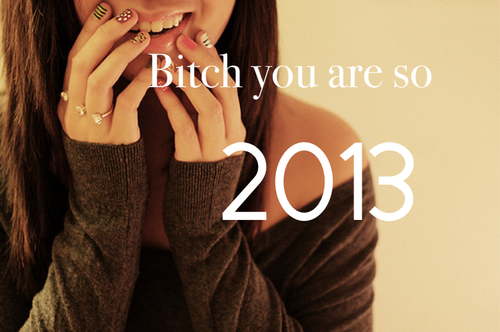 Bitch you are so 2013 Bitch you are so 2013