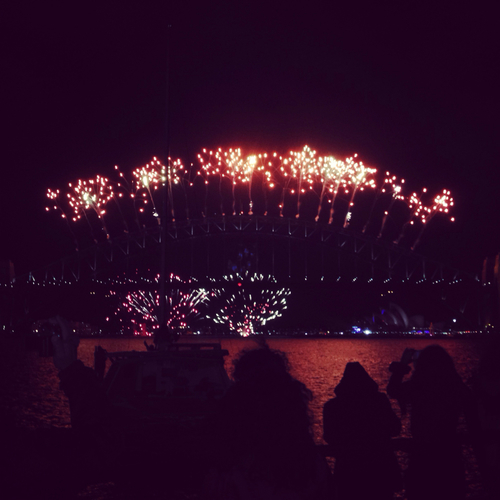 Fireworks at the sydney harbor