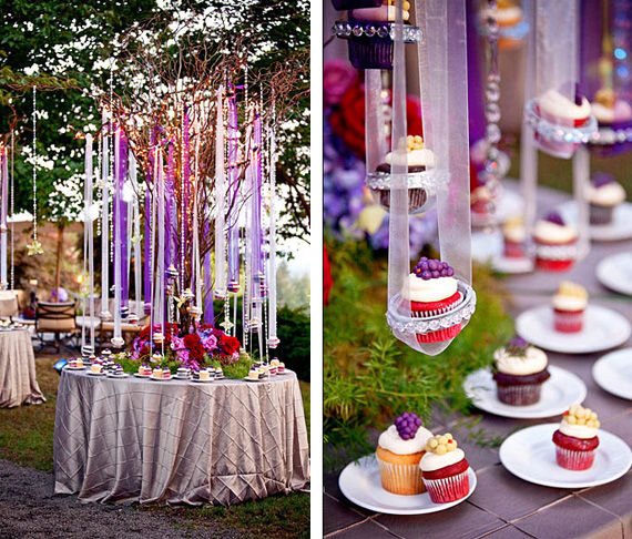 Hanging cupcakes