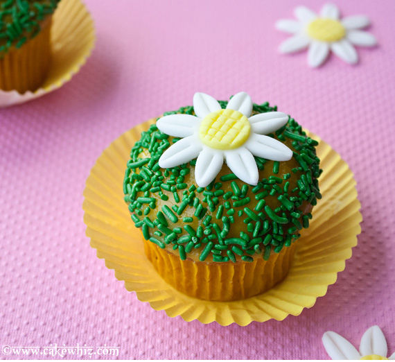Fondant daisy cupcakes Fondant daisy cupcakes