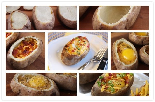 Sunrise egg stuffed baked potatoes