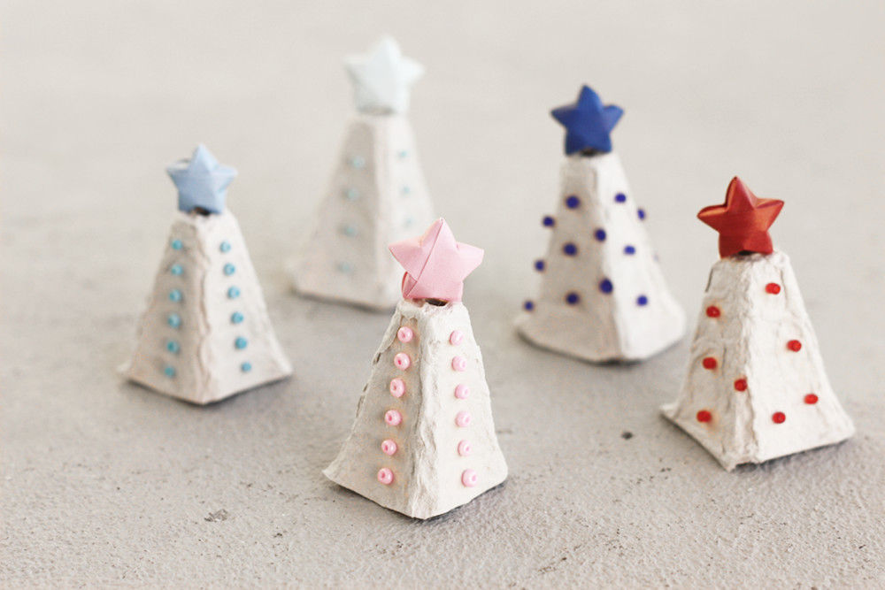 Egg Carton Christmas Trees Egg Carton Christmas Trees