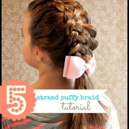 Five strand puffy braid