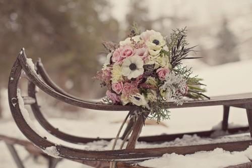Sled with Bouquet