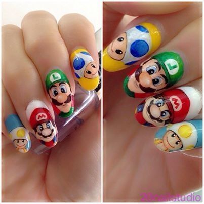 Super Mario Nails Super Mario Nails