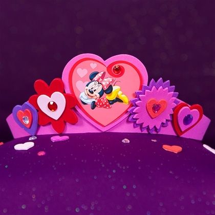 Minnie mouse valentines day heart crown