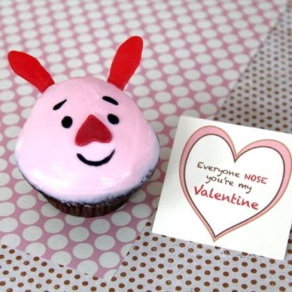 Piglets valentine cupcakes Piglets valentine cupcakes