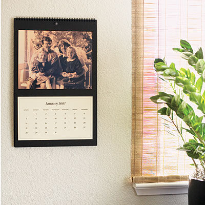 Vintage family calendar
