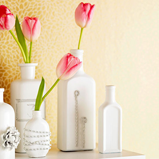 Jewelry embellished vases