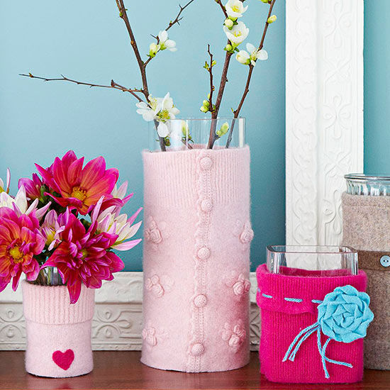 Wrapped vases