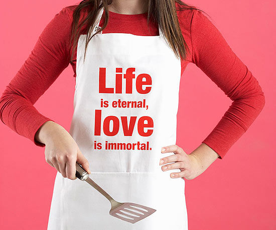 Love quote apron Love quote apron