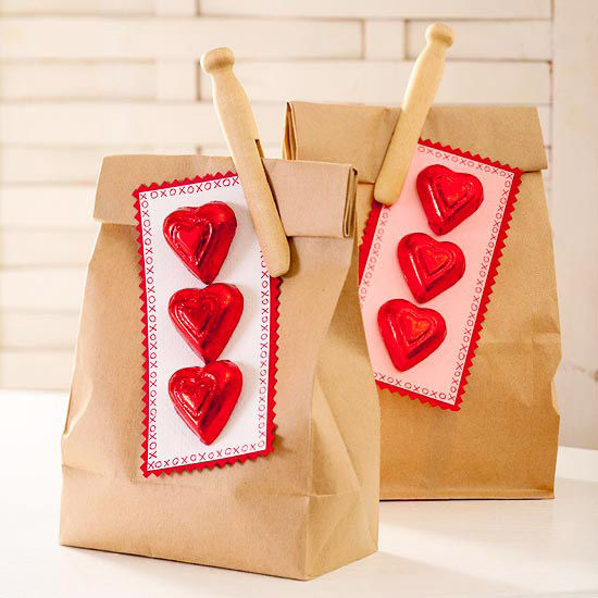 Valentines day treat bags