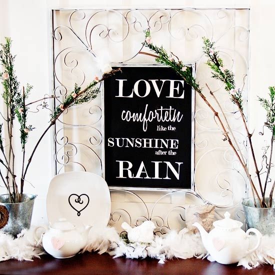 Framed love quote decoration