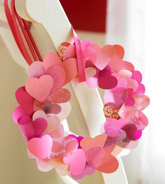 Fluttering heart wreath