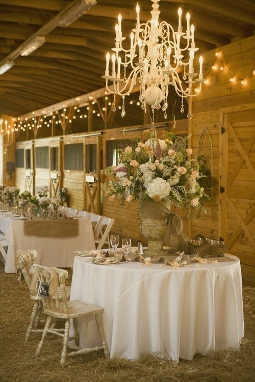 Barnyard chandelier
