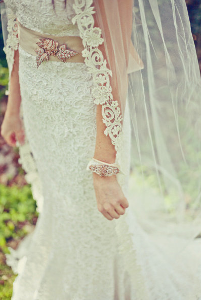 Lacy wedding dress