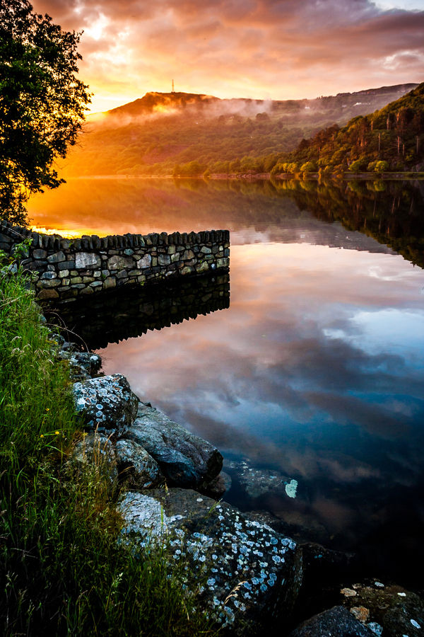 Sunset at Llanberis lake Sunset at Llanberis lake