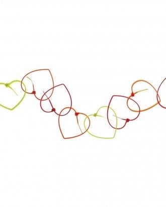 Zip tie heart garland