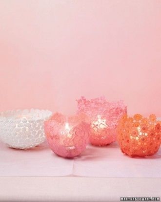 Lacy votive holders Lacy votive holders