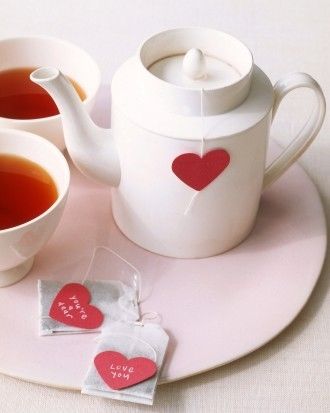Heart shaped tea bags Heart shaped tea bags