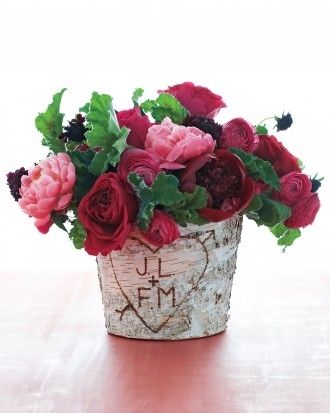 Birch love vase