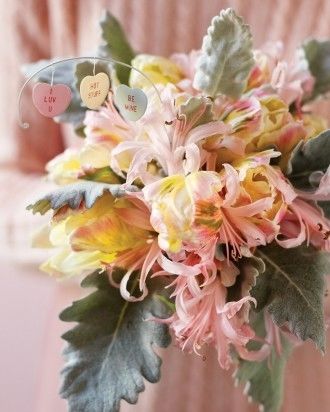 Candy heart arrangement