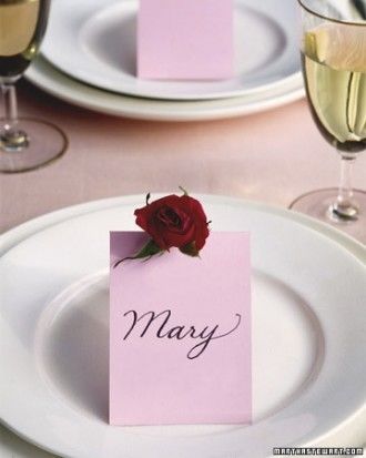Blooming place card
