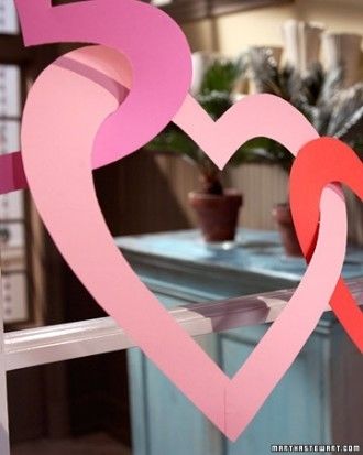 Valentines day heart garland